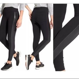 ATHLETA FAUX LEATHER TUX LEGGINGS
